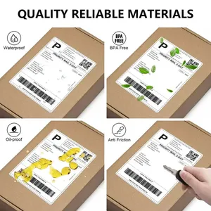 Etiqueta adhesiva térmica de PVC 4x6 personalizada listada en fábrica, uso de código de barras para comida de supermercado, precio de promoción para etiquetas de envío personalizadas - Product Image 4