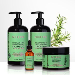 KOGEEYY - Set de Champú y Acondicionador <span class=keywords><strong>para</strong></span> <span class=keywords><strong>el</strong></span> Cuidado <span class=keywords><strong>del</strong></span> <span class=keywords><strong>Cabello</strong></span>, con Aceite de Romero y Menta, <span class=keywords><strong>Natural</strong></span>, Vegano, Orgánico, Anticaspa, Marca Privada - Product Image 1