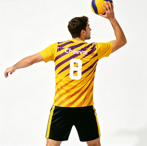 Jersey Voli Pria Bahan Bernapas Ukuran Besar Kaos Voli Pakaian Voli - Product Image 3
