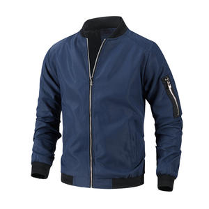 Chaqueta Bomber Larga Holgada Unisex RUIQUWIN OEM para Primavera/Otoño, con Capucha, Color Sólido, 100% Poliéster, UPF50+, Transpirable - Product Image 2