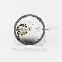 Montre analogique squelettée à trois aiguilles NH38A pour mouvement à quartz avec boîtier métallique, bracelet en acrylique et fermoir caché