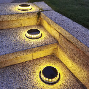 Luz empotrada en el suelo Ly A21, 17 LED, alimentada por energía solar, luz cálida y de colores para iluminación de jardín, patio y paisaje al aire libre. - Product Image 2