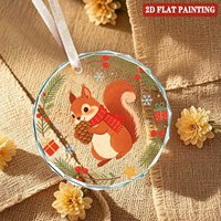 Ornement de Noël artisanal en verre cristal rond, décorations de fêtes haut de gamme à facettes pour 1 pièce, livraison directe, plaque cadeau haut de gamme