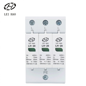 AC Surge Protector 420V Type 2 SPD 20kA Lightning Arrester DIN Rail Overvoltage Protection Device CE Solar Inverter Systems