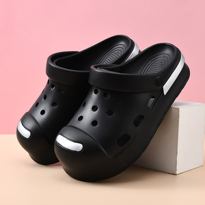Women's Platform <b>Clogs</b> Breathable Non Slip EVA Summer Beach Sandals Couple Slippers Solid Color Thick Sole 3.5cm - Product Image 2
