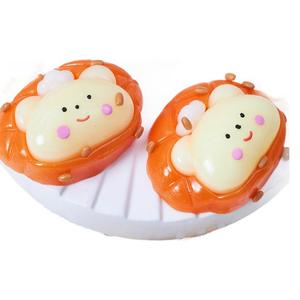 Cartoon 6cm Little Bread Toast Squishy Series TPR Toy-sticky-Stress Relief Gift for Kids Adults Wholesale Decompression Toy - Product Image 1