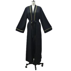 Commerce Extérieur Transfrontalier Musulman <span class=keywords><strong>Longue</strong></span> Jupe Femme Abaya Dubai Jalabiya Or Ruban Cardigan Robe - Product Image 1