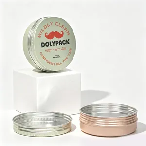 Tarro de aluminio personalizado para perfume sólido, bálsamo labial, mantequilla corporal, sales de baño, cosméticos, sombra de ojos, colorete, polvo facial, crema, jabón corporal y ungüento. - Product Image 1