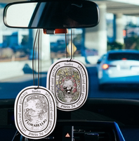 Pendentif parfumé pour voiture personnalisé, suspendu, parfum léger longue durée, aromathérapie, élimine l'odeur de fumée, papier solide, décoration