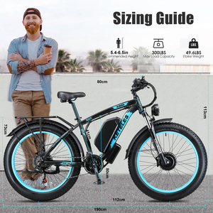Bicicleta Eléctrica de Alta Velocidad con Doble Motor K800, 48V 23Ah, de Litio y Aluminio, para Caza y Paseo al Aire Libre - Product Image 4