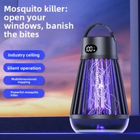 Lampe anti-moustiques - Répulsif aromathérapeutique et piège à choc électrique, nettoyage à un bouton, indice de protection IP33, utilisation domestique et en camping en extérieur