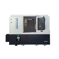 Mesin Bubut CNC 5-Axis Tipe Medium Duty dengan Twin Spindle, Sistem Kontrol Fanuc CNC Akurasi Tinggi, dan Tool Post 12-Stasiun WEIFU