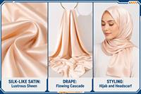Écharpe carrée en satin uni pour femme, châle décontracté élégant, hijab en soie satinée pour femme, logo personnalisé jacquard