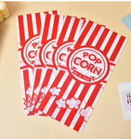 Sacs à Popcorn en Papier Kraft Rouge Écologiques, Anti-Graisse, Jetables, 40 g/m², avec Logo Personnalisé, pour Cinéma, Fêtes et Soirées Film