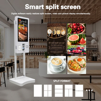 Kiosque mural Android 24/32 pouces pour la vente de billets et la gestion des files d'attente en libre-service avec lecteur de cartes RFID et terminal de paiement