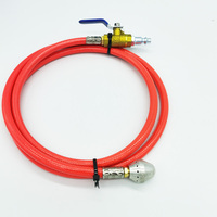 Tuyau PVC rouge de 15 pieds, type serpentin, avec buse rotative inversée, garantie 3 ans, emballage en boîte