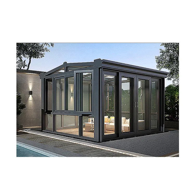 Sunroom Aluminum German Hardware waterproof Outdoor Glass Room outdoor room