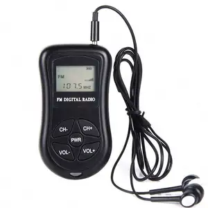 מכירה לוהטת מוצרים 64-108mhz Fm הדיגיטלי עם קבלת מיני רדיו עם אוזניות ארוך חיי סוללה נייד Fm רדיו