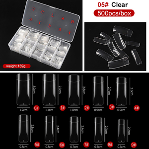 Uñas postizas profesionales francesas de acrílico ABS, estilo stiletto, cobertura completa, pre-diseñadas, de longitud corta, OEM, marca privada - Product Image 6