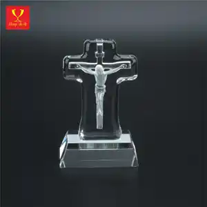 Crucifix Crucifix Hitop K9 Crystal Trophy With Crystal Crucifix Honor Award For Souvenir Wedding Gift Home Decoration