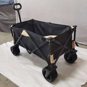 รถเข็นชายหาดพับได้ JHT รับน้ำหนัก 80 กก. แบบเข็นมือ ล้อสี่ล้อ ผ้า Oxford 600D ตาข่ายสองชั้น สำหรับตั้งแคมป์ - Product Image 4