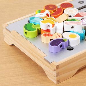 Jeu de simulation de barbecue en bois réaliste pour enfants de 3 ans et plus - Product Image 3