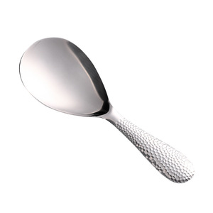 Hammered Stainless Steel Rice Spoon Large Ladle Thickened Non Stick Serving Spoon For Rice Scoop Utensils - Product Image 1