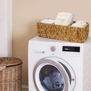 Cestino della scatola di immagazzinaggio tessuto giacinto d'acqua fatto a mano del Seagrass con il supporto di asciugamano cosmetico del bagno vario - Product Image 6