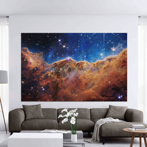 Art mural en verre Cosmic Cliffs Nebula : Impression sur toile, toile encollée - Product Image 3