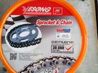 Kit de chaîne de pignon de moto 420 428 428h 520 530 525 Chaîne de moto avec pignon