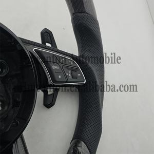 Volant en cuir et fibre de carbone en gros pour modèles Audi A3 A4 A4L A5 A7L A8 Q5 Q7 B9 A6 R8 - Product Image 6