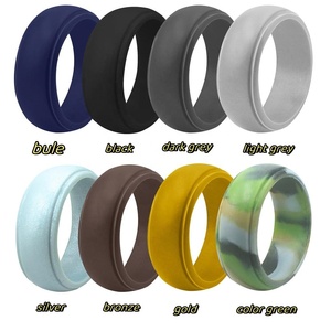 2024 새로운 뜨거운 판매 DIY 8 가지 색상 8mm 너비 남성용 야외 스포츠 실리콘 반지 - Product Image 2