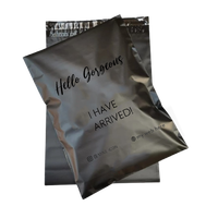 Enveloppe d'expédition en polyéthylène noir mat biodégradable avec logo personnalisé imprimé pour vêtements, t-shirts, sacs d'expédition