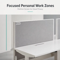 Poste de travail électrique assis-debout pour 3 personnes, bureau modulaire à hauteur réglable avec écran de confidentialité