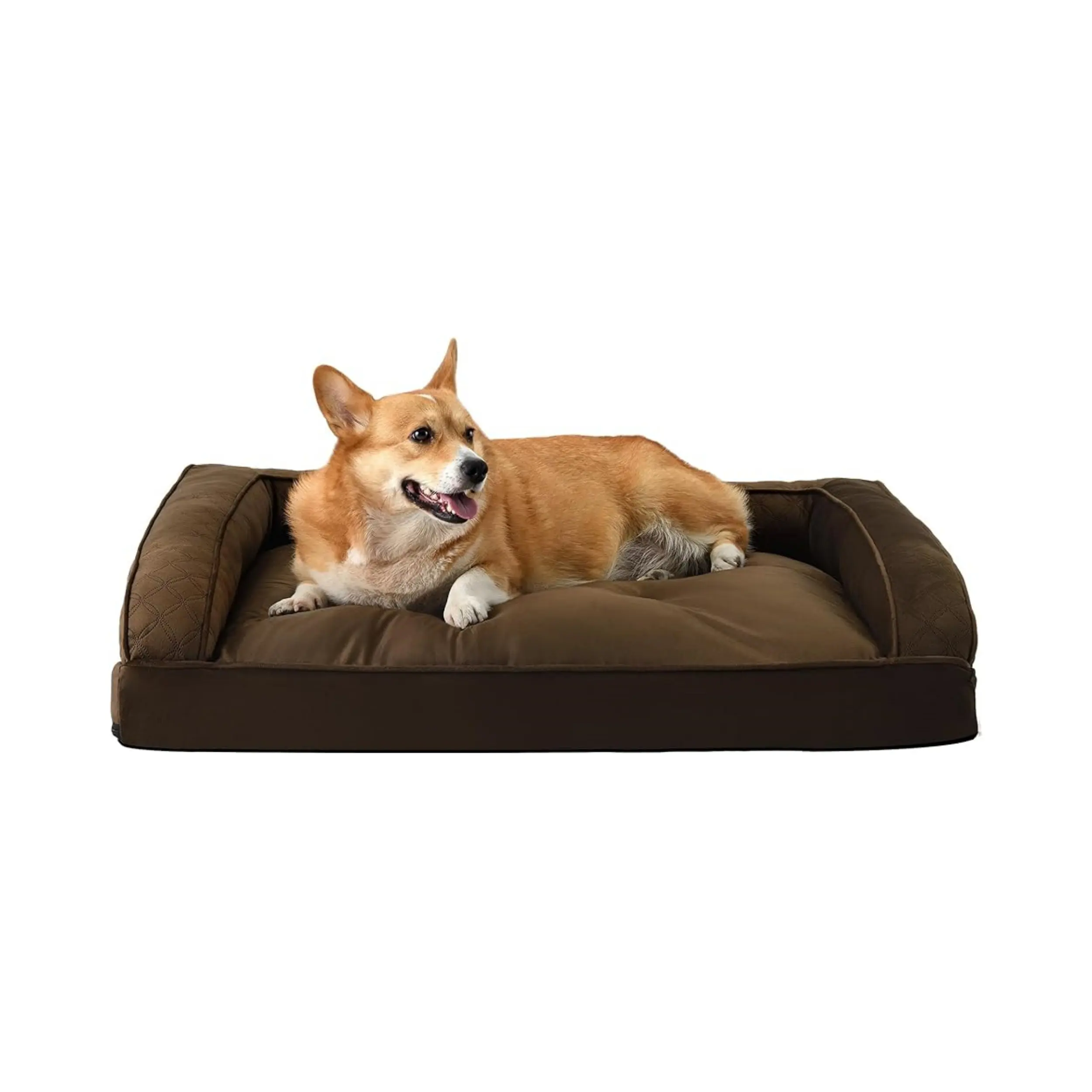 Vente en gros, doublure amovible lavable et fond antidérapant, canapé de luxe super doux pour chiens