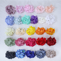 Tête d'hortensia artificielle en soie à 54 pétales pour mur floral et décoration de mariage