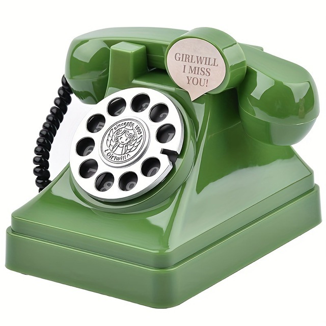 Retro Rotary-style Landline Phone, Can Be Used As a Piggy Bank, Suitable for Weddings and Decoration.