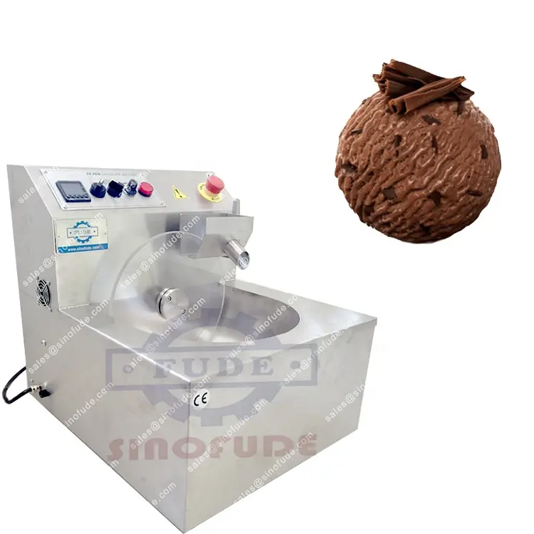 Máquina de chocolate pequena multifuncional pode temperar/moldar/enroubar