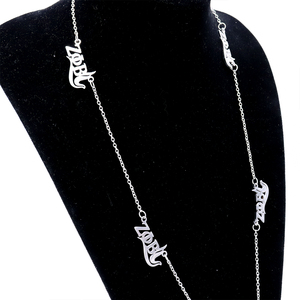 สร้อยคอโซ่โซ่รูปนกพิราบ Zeta phi Beta, สร้อยคอสแตนเลส1920ดีไซน์แบบมินิมอล - Product Image 3