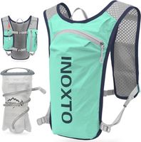 Échantillon gratuit : Gilet d'hydratation réfléchissant pour la course à pied avec support de téléphone et bouteille d'hydratation de 500 ml, sac de poitrine respirant pour homme