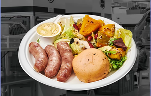 Assiette à pain de 10 pouces de style européen, populaire, écologique, jetable, en bagasse de canne à sucre, biodégradable, compostable, mondiale - Product Image 3