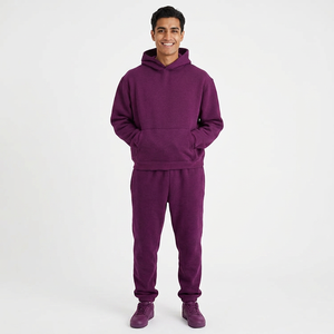 Vêtements pour hommes tendance, sweat-shirt d'hiver à la mode, pantalon de survêtement à motif uni, coupe ample, survêtement pour adultes et garçons, haute qualité - Product Image 1
