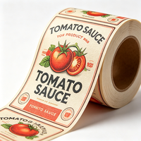 Étiquettes personnalisées durables pour bouteilles de sauce tomate - Autocollants adhésifs en vinyle imperméables et résistants à l'huile pour l'emballage alimentaire et les condiments