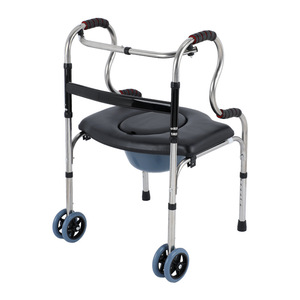 Nouveau déambulateur en acier inoxydable à double courbure avec poignée en S pour la rééducation des personnes âgées, utilisation à domicile et en extérieur - Product Image 3
