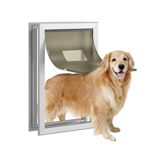 Алюминиевая дверь для собак, для наружных стен, автоматическое закрытие магнитных закрылков, прочный и безопасный для домашних животных, для маленьких средних и больших домашних животных - Product Image 1