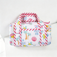 Impression violette adaptée aux sacs de plage, petite mini pochette de voyage, style cosmétique