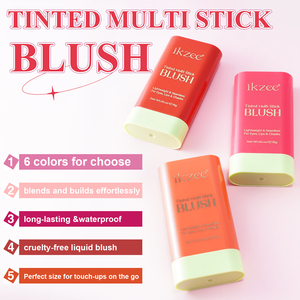 Ikzee, gran oferta, palo de rubor vegano Natural, logotipo personalizado, tinte de mejilla rosa, palo de rubor de maquillaje multiusos para mejillas, labios, cara, ojos - Product Image 2