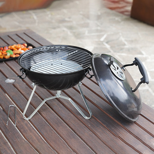 Charcoal Pot 14-Inch Portable Outdoor BBQ Grill Ball Charcoal Grill Small Barbecue Grill - Product Image 2