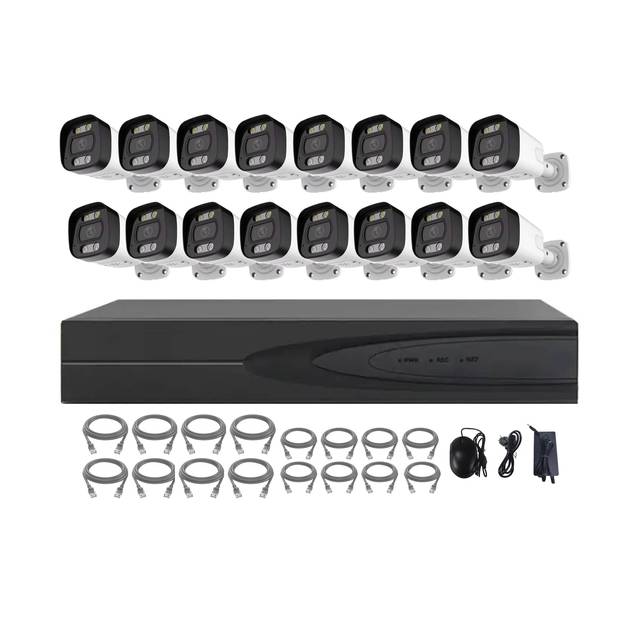 5MP  16 Channel POE NVR Kit IP Network CCTV System with AI Face Capture Function