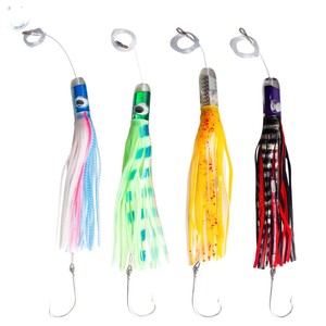 Señuelo de calamar de 30 cm con cabeza de resina, cebo blando para pesca en el mar, pesca de arrastre, cebo artificial para peces de agua salada, cebo para pesca desde embarcación, cebo para pesca de fondo. - Product Image 1